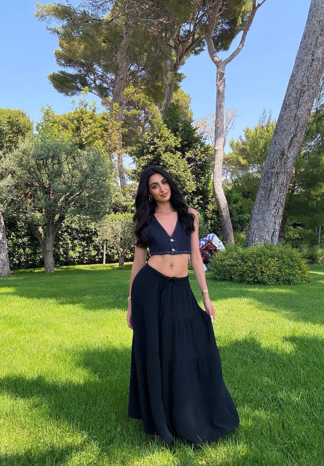 Jupe gaze de coton (10 coloris)