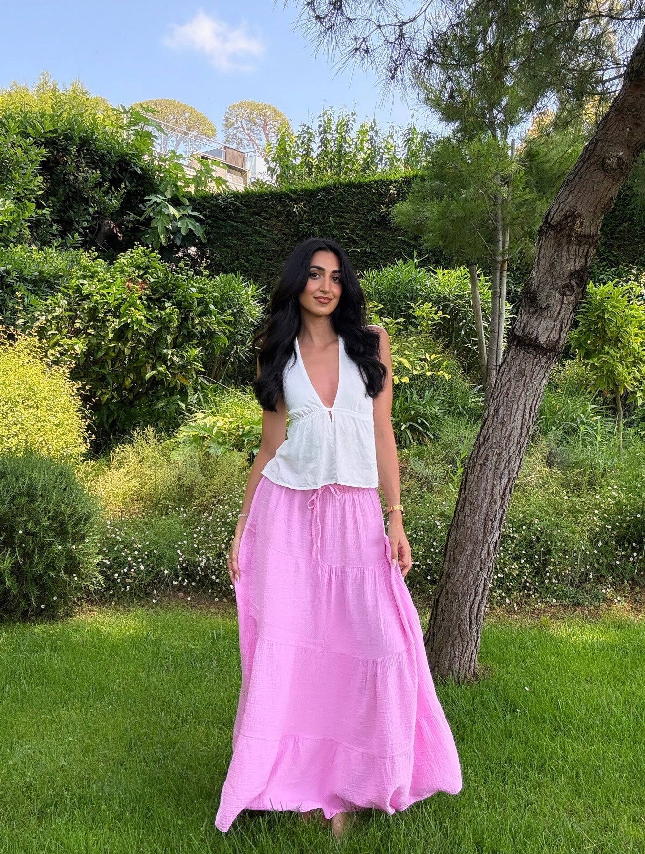 Jupe gaze de coton (10 coloris)